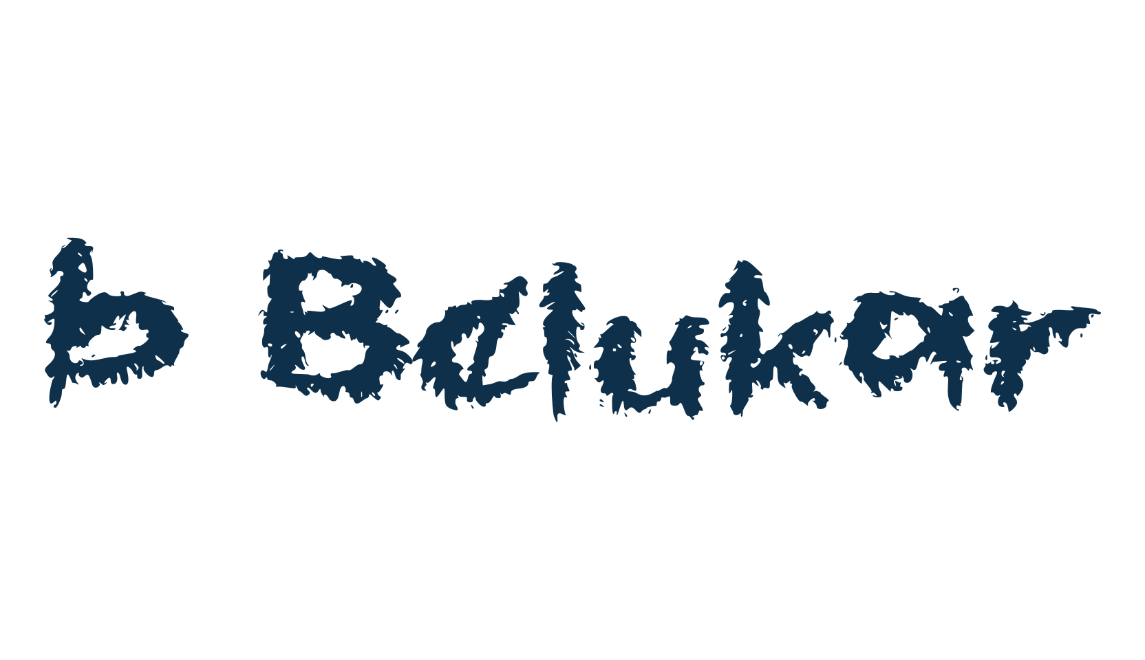 b Belukar, trash font preview