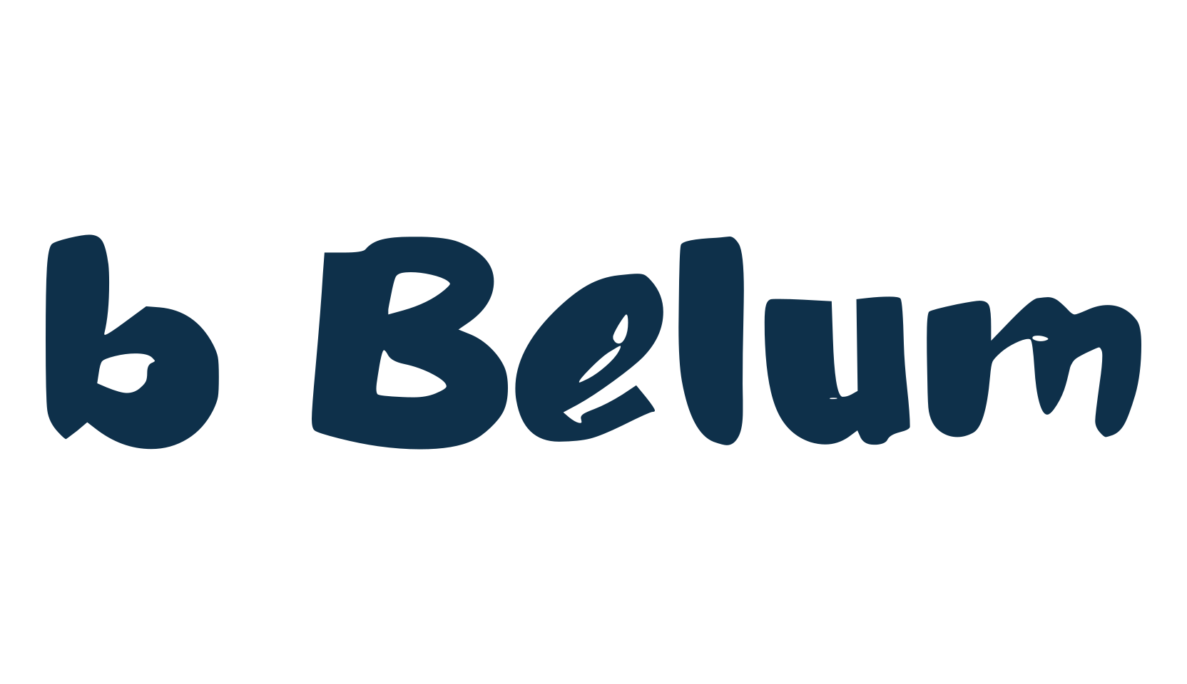 b Belum, fancy cartoon decorative font preview