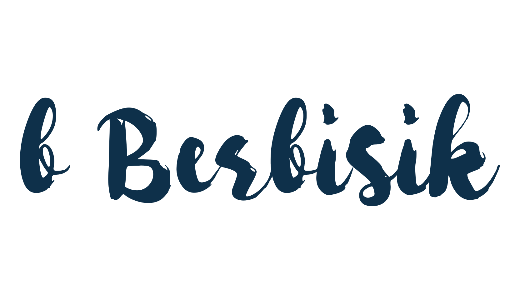b Berbisik, brush font preview