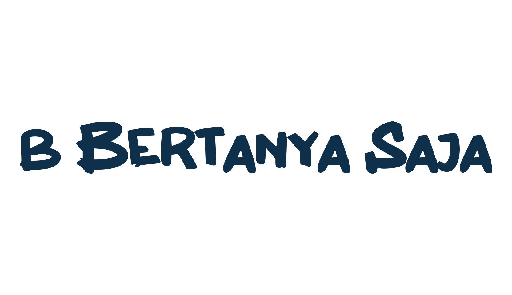 b Bertanya Saja, fancy cartoon decorative font preview