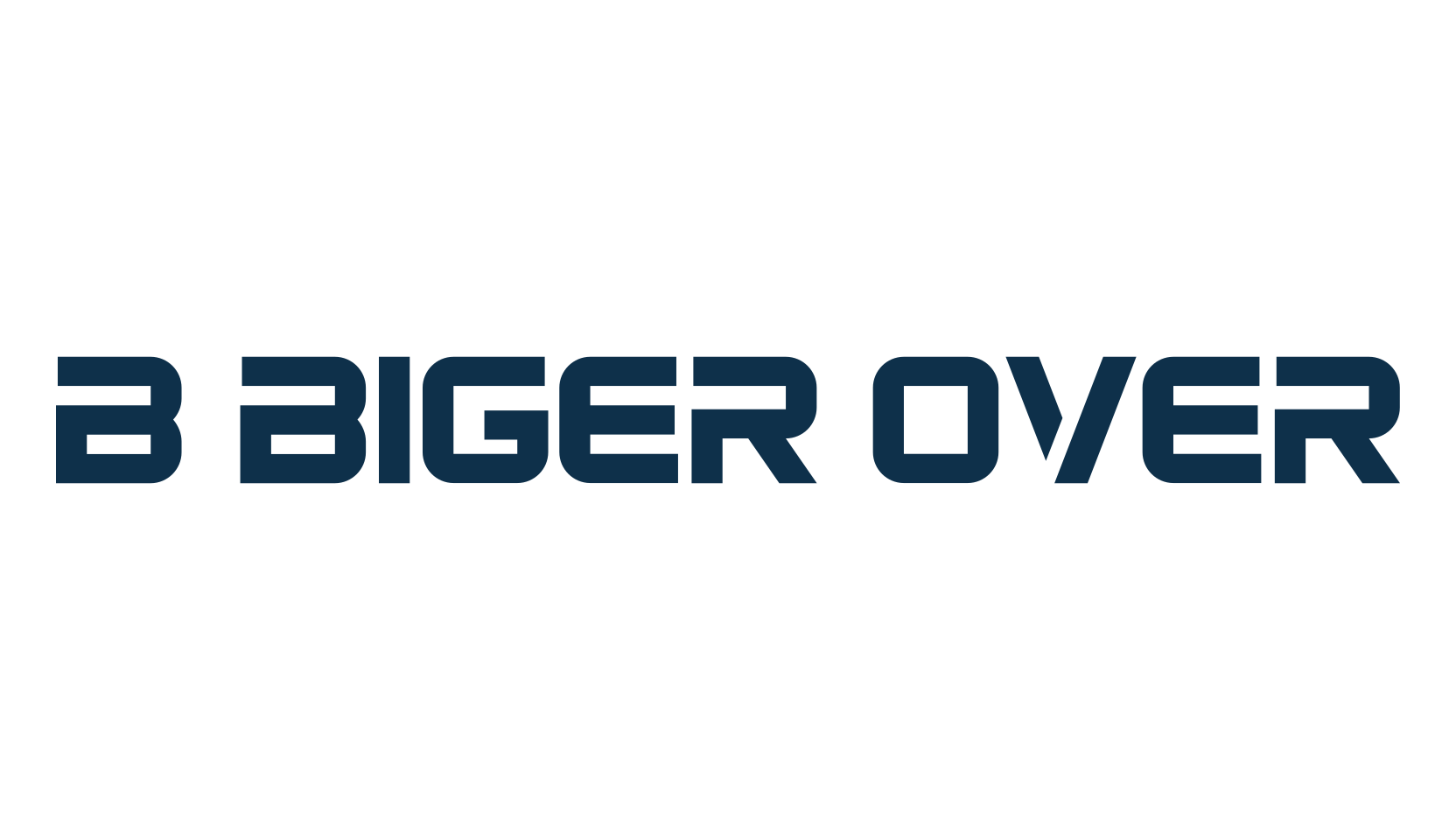 B Biger Over, techno sci-fi font preview