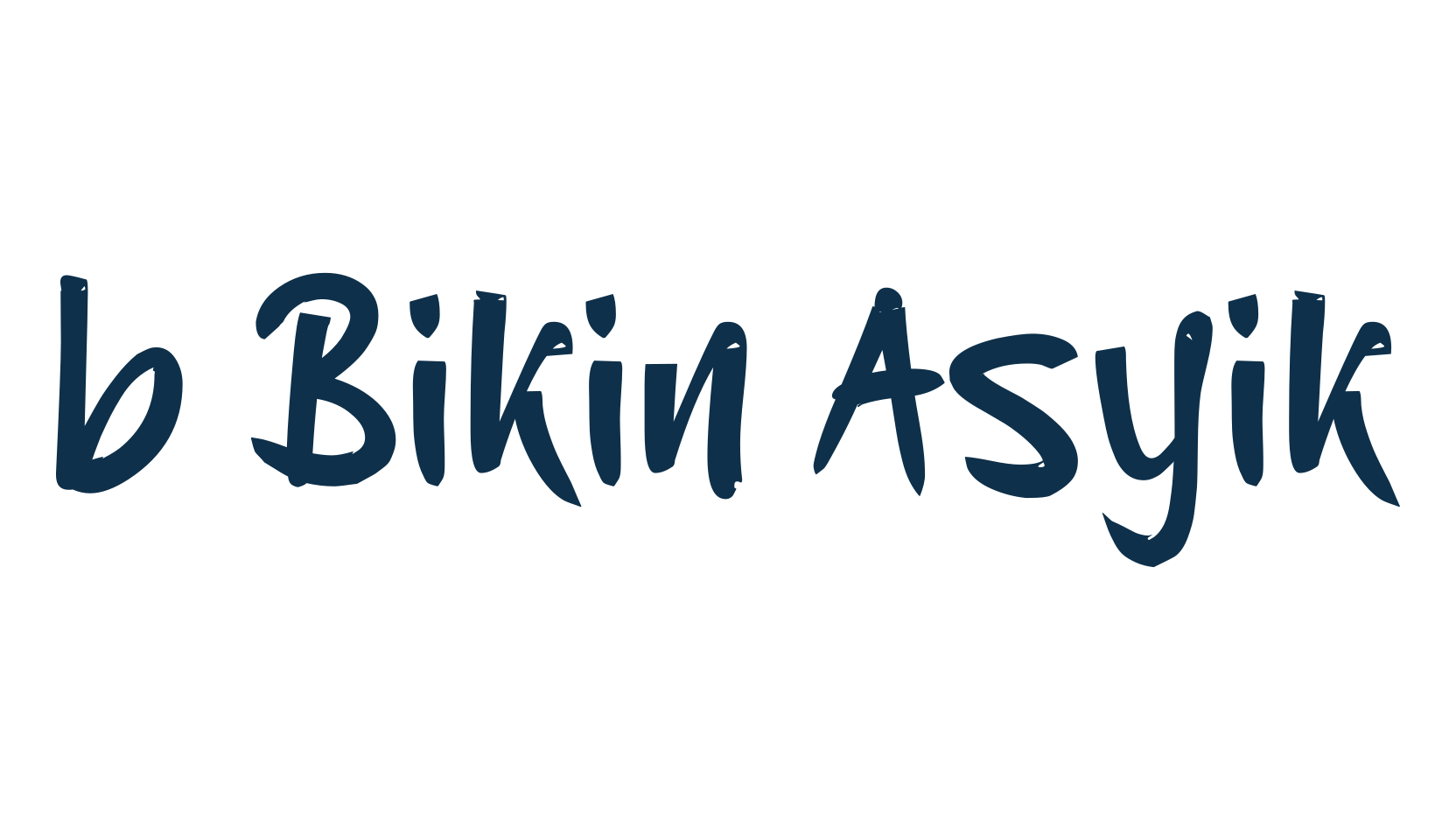 b Bikin Asyik, script brush fancy decorative calligraphy font preview