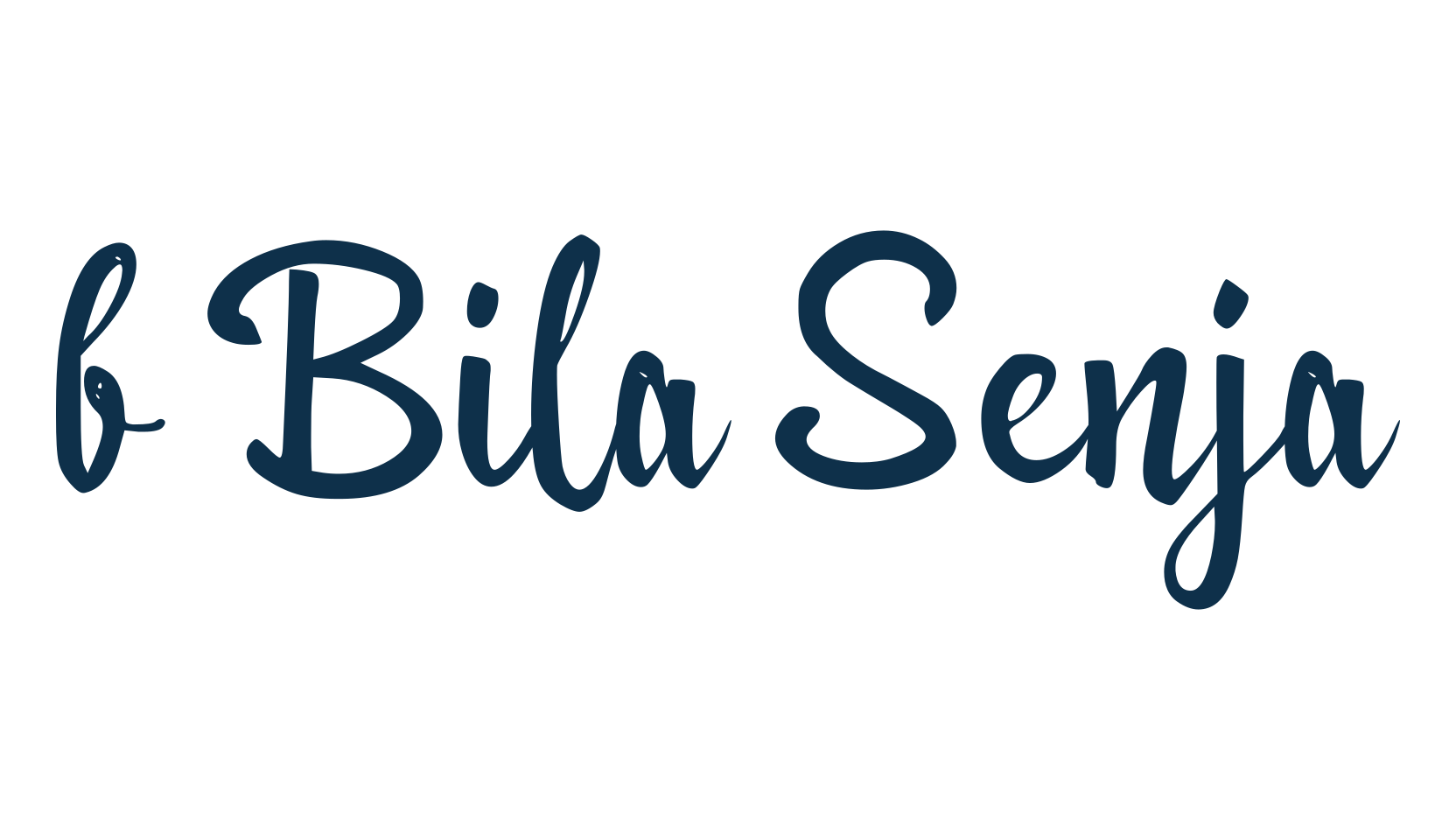 b Bila Senja, script handwritten fancy decorative calligraphy font preview