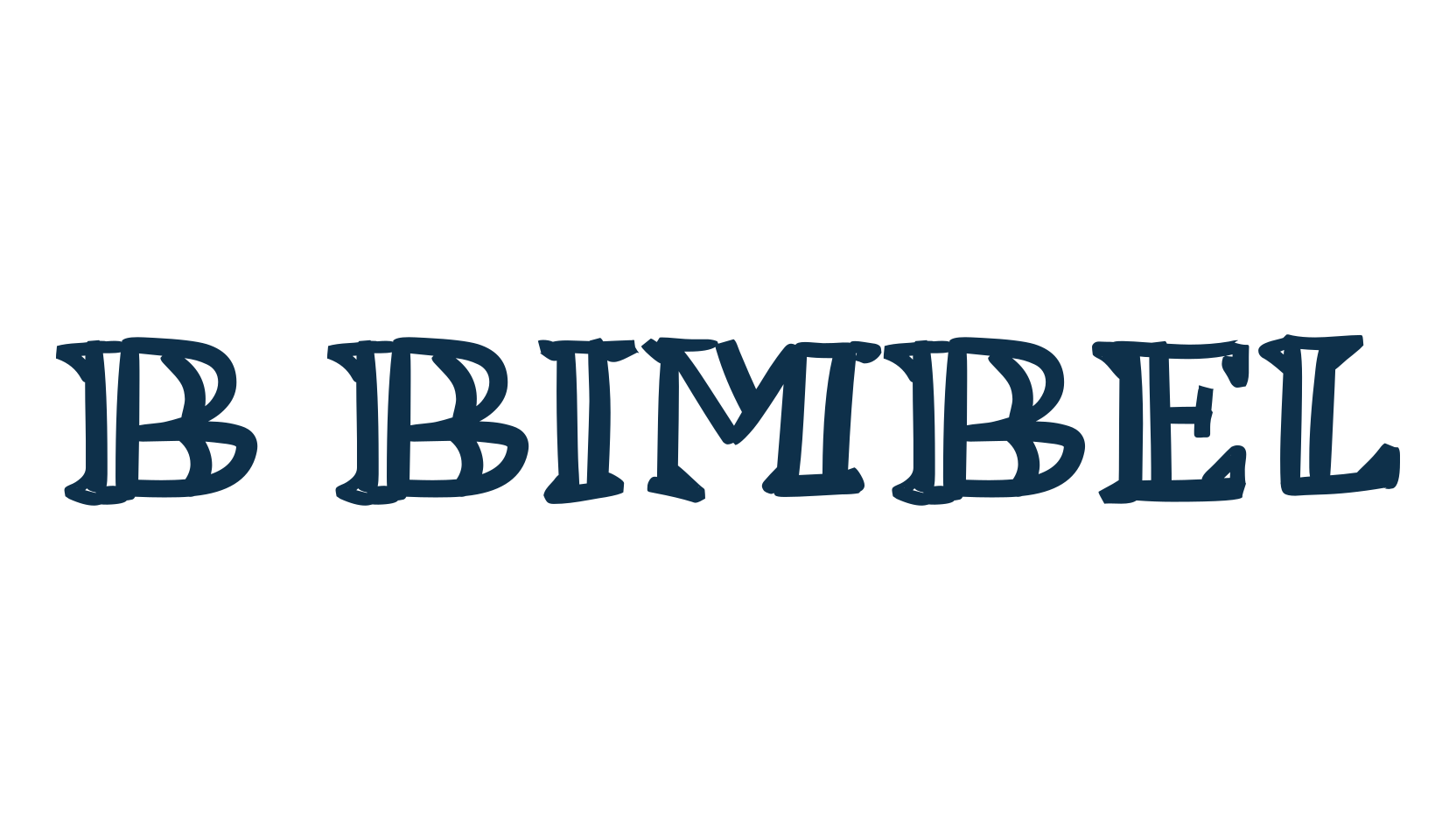 b Bimbel, fancy various decorative font preview
