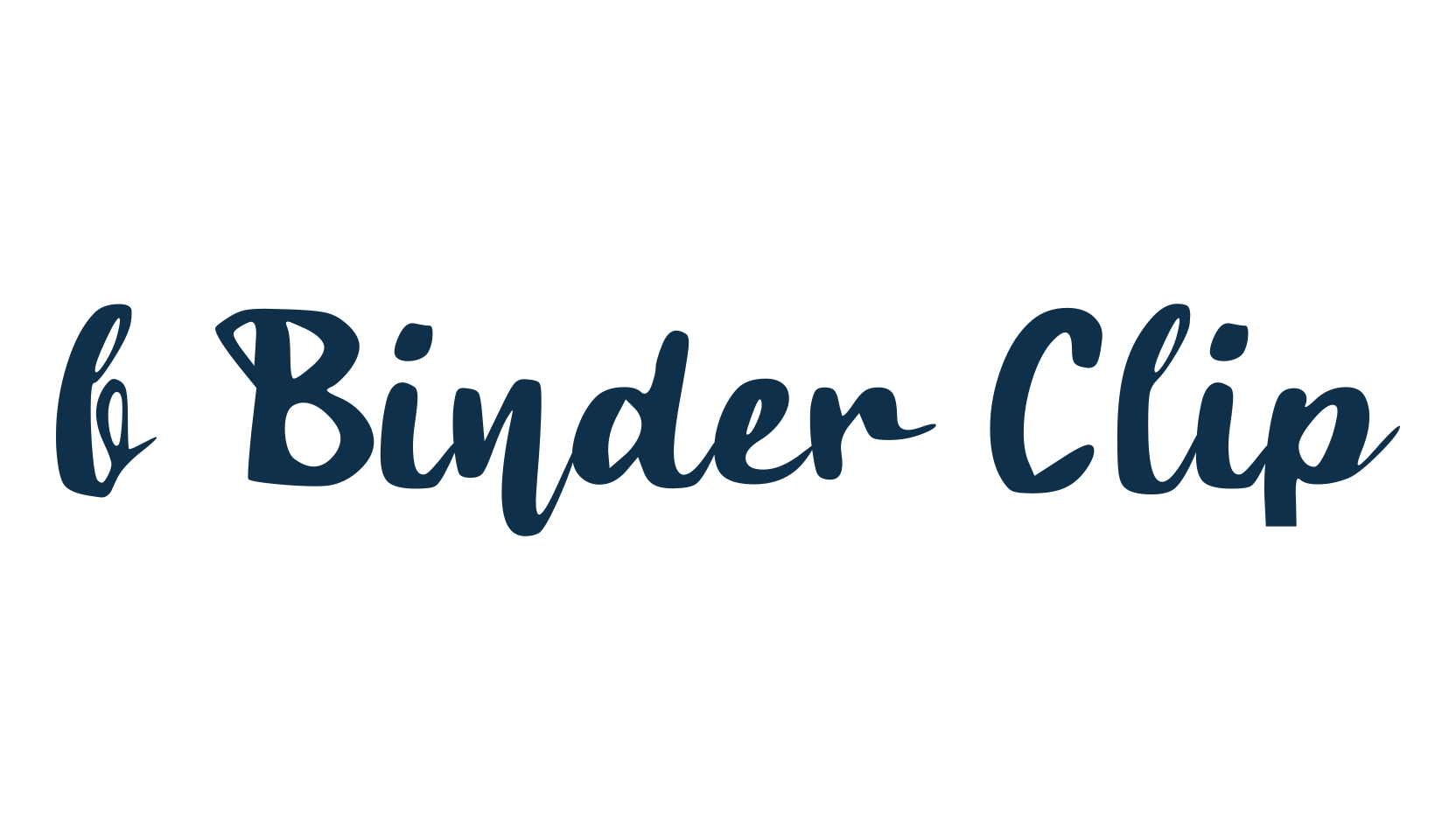 b Binder Clip, fancy decorative font preview