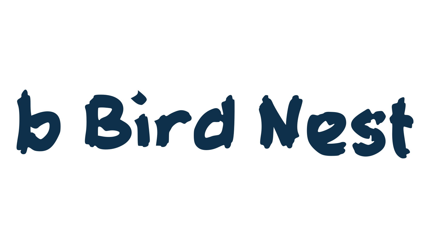 b Bird Nest, fancy decorative font preview