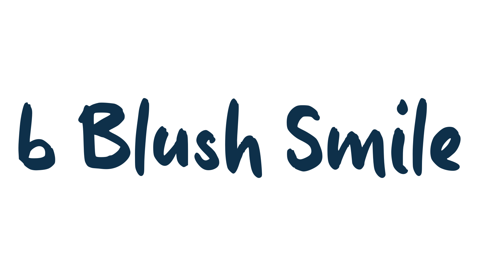 b Blush Smile, script brush fancy decorative calligraphy font preview