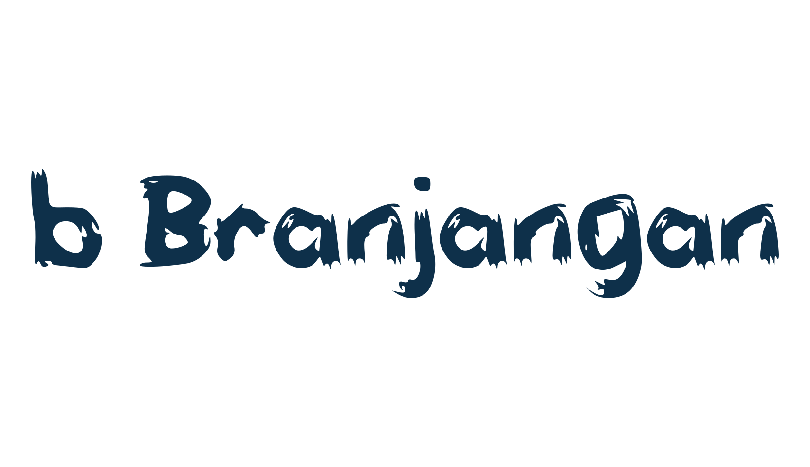 b Branjangan, script trash fancy decorative calligraphy font preview