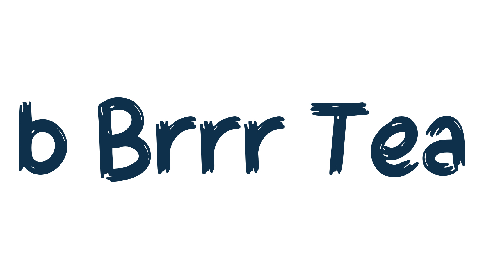 b Brrr Tea, script brush fancy decorative calligraphy font preview