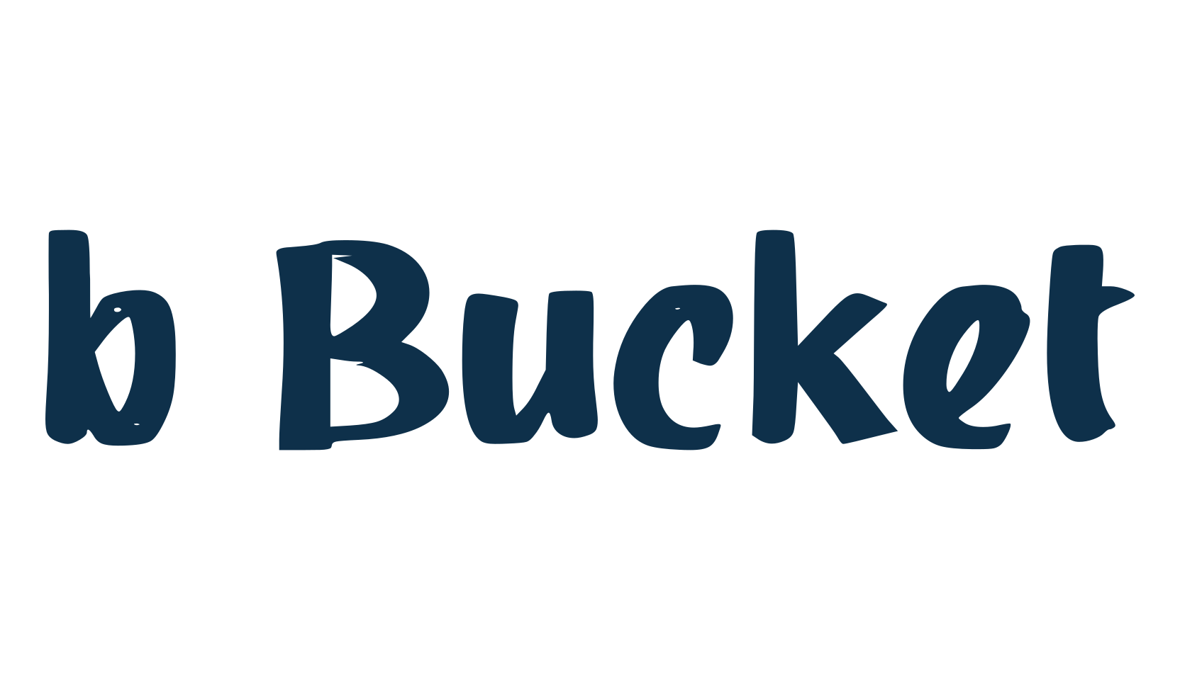 b Bucket, fancy decorative font preview