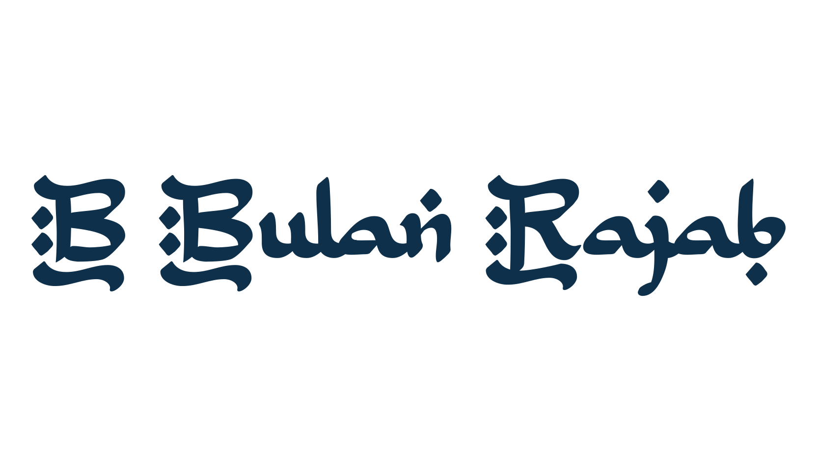 B Bulan Rajab, arabic font preview
