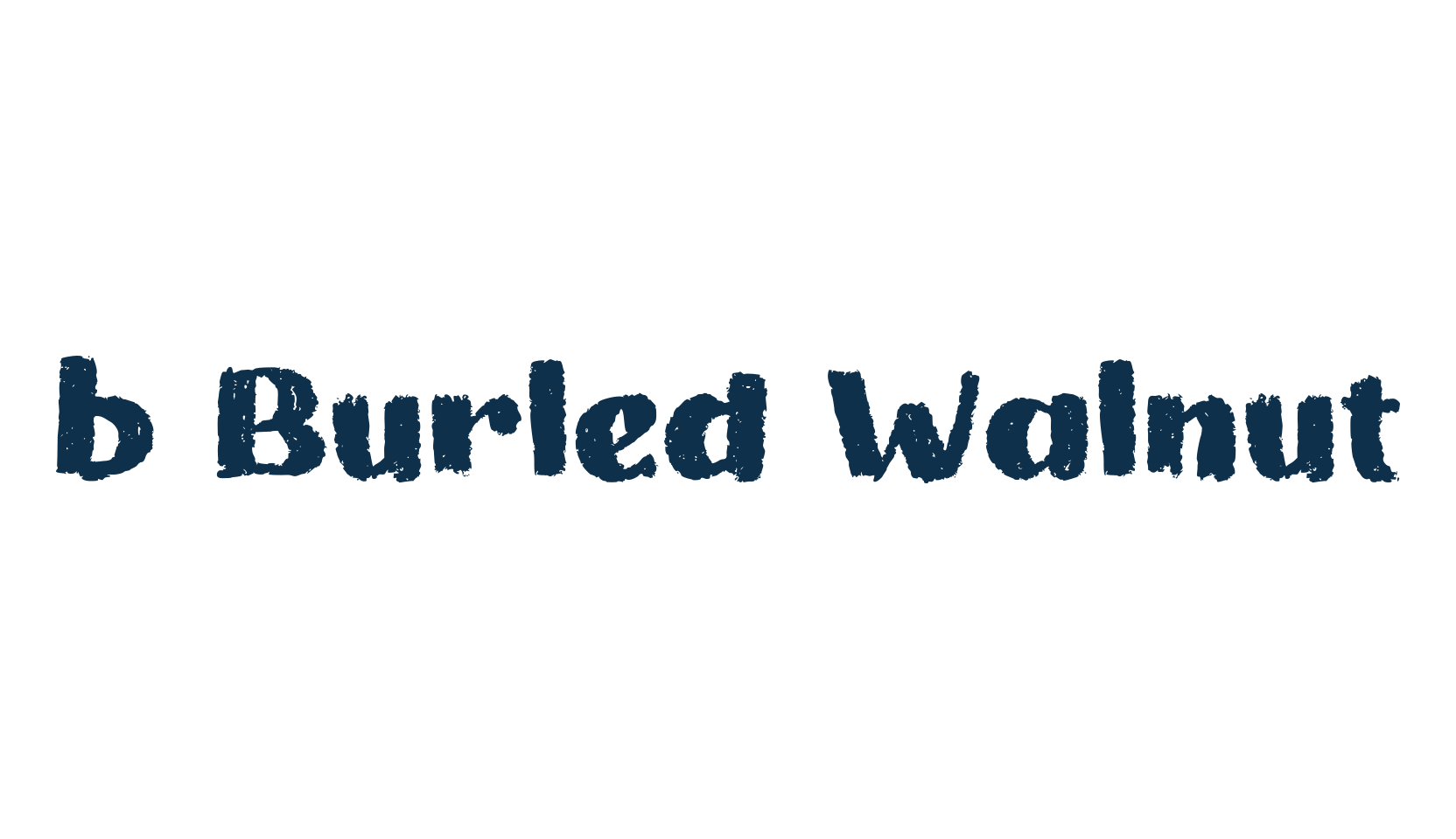 b Burled Walnut, fancy eroded decorative font preview