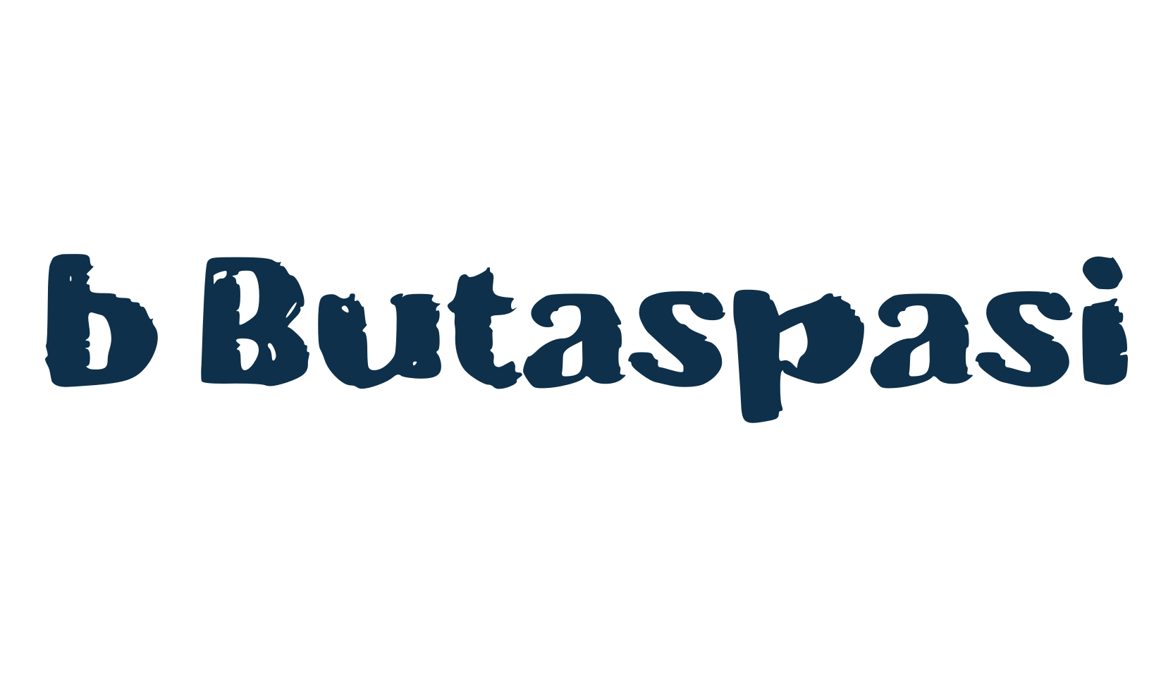 b Butaspasi, eroded font preview