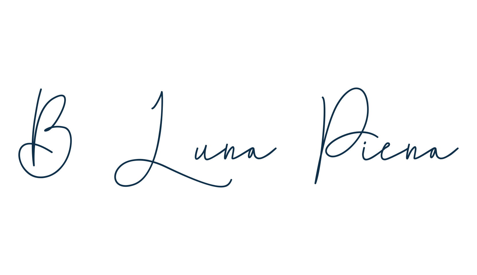 B Luna Piena, handwriting font preview