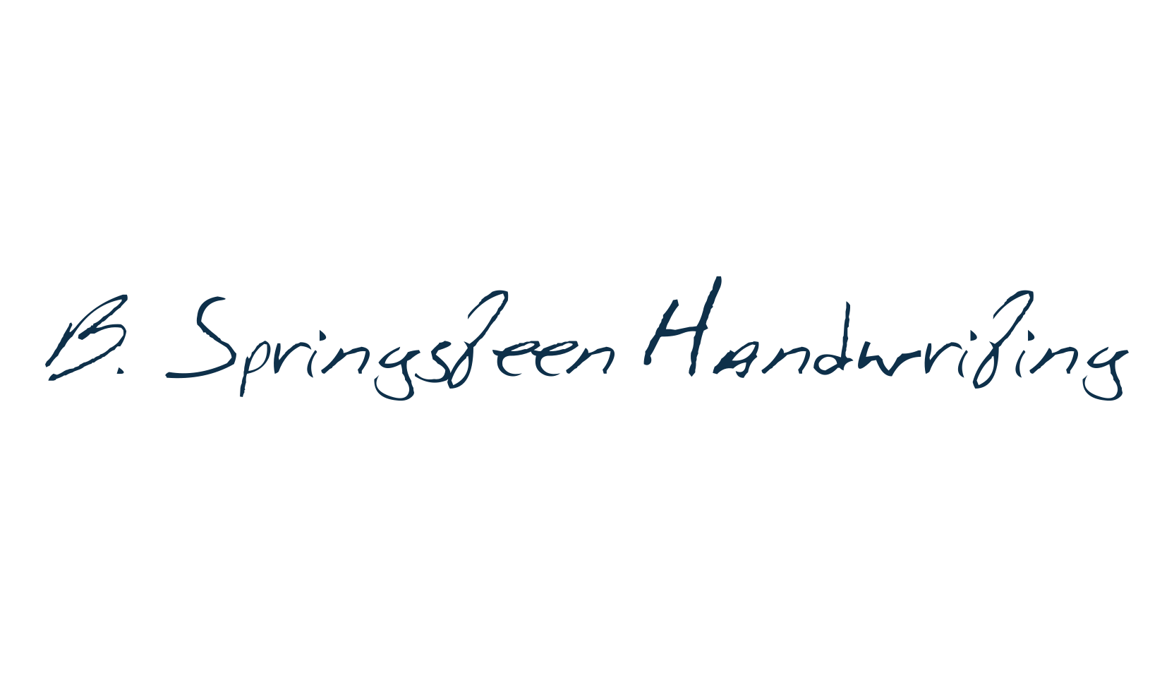 B. Springsteen Handwriting, handwriting font preview