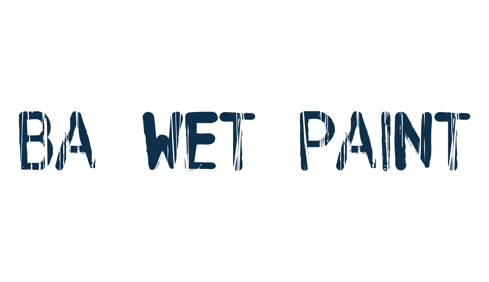BA Wet Paint, fancy eroded decorative font preview