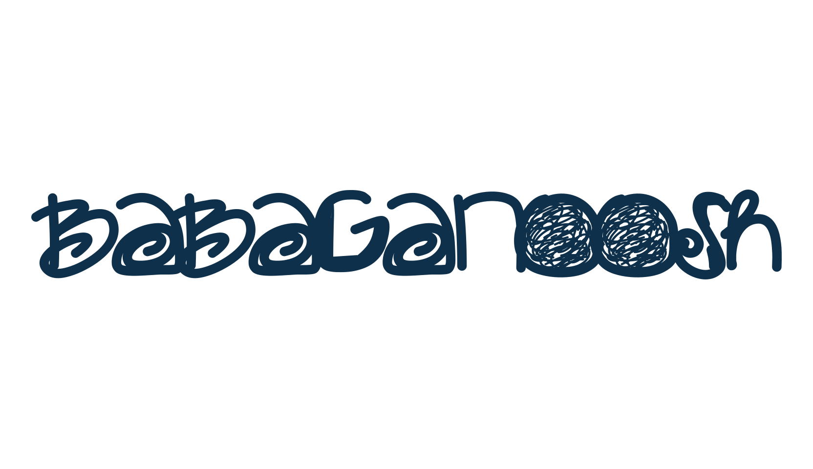 Babaganoosh, curly font preview