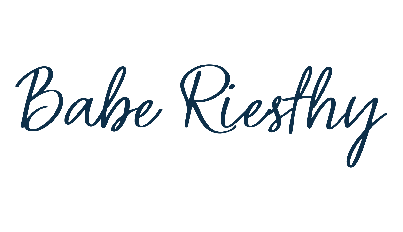 Babe Riesthy, script handwritten fancy decorative calligraphy font preview
