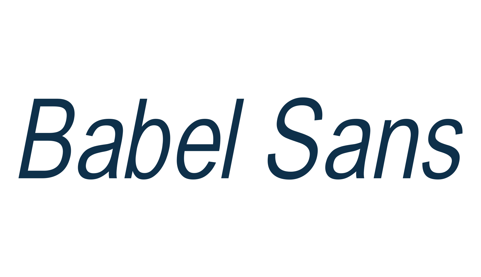 Babel Sans, basic sans serif font preview