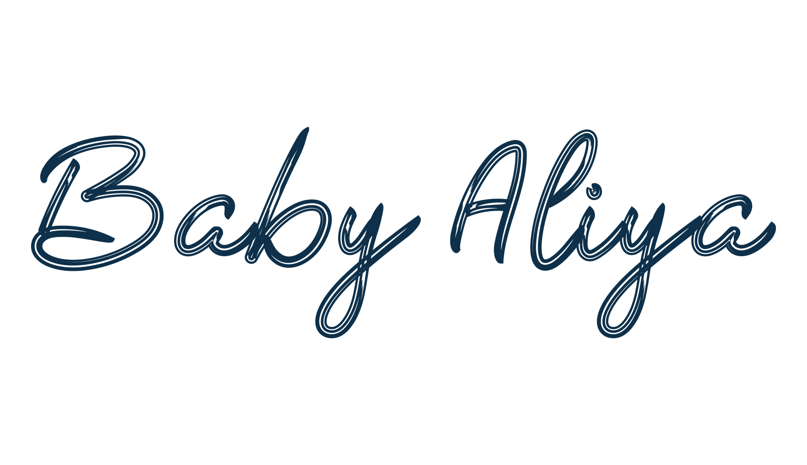 Baby Aliya, brush font preview