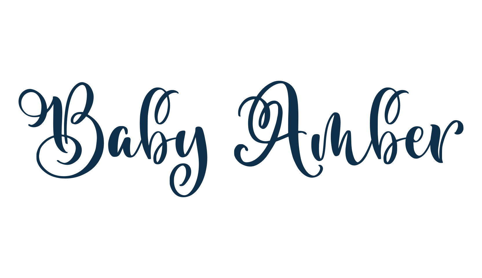 Baby Amber, script calligraphy fancy decorative font preview