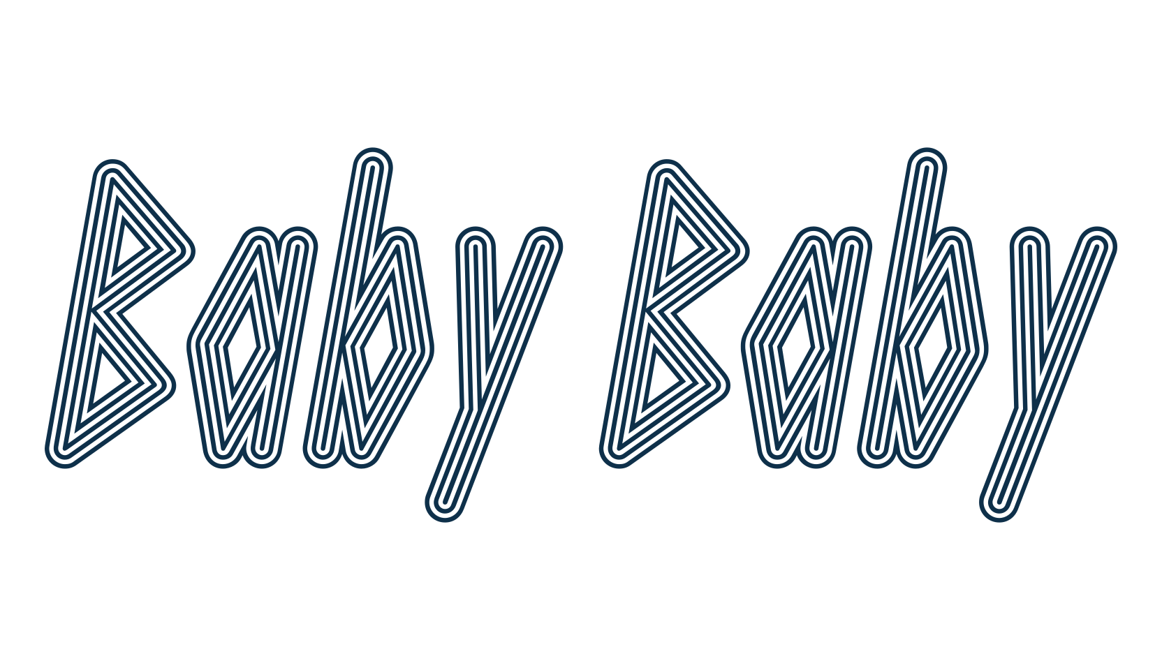 Baby Baby, various font preview