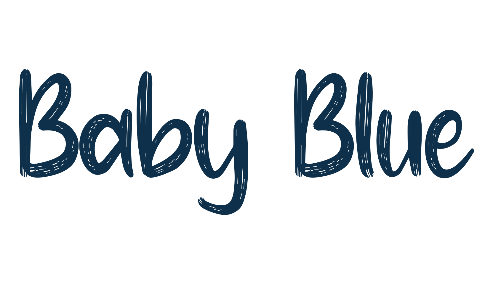 Baby Blue, script brush fancy decorative calligraphy font preview