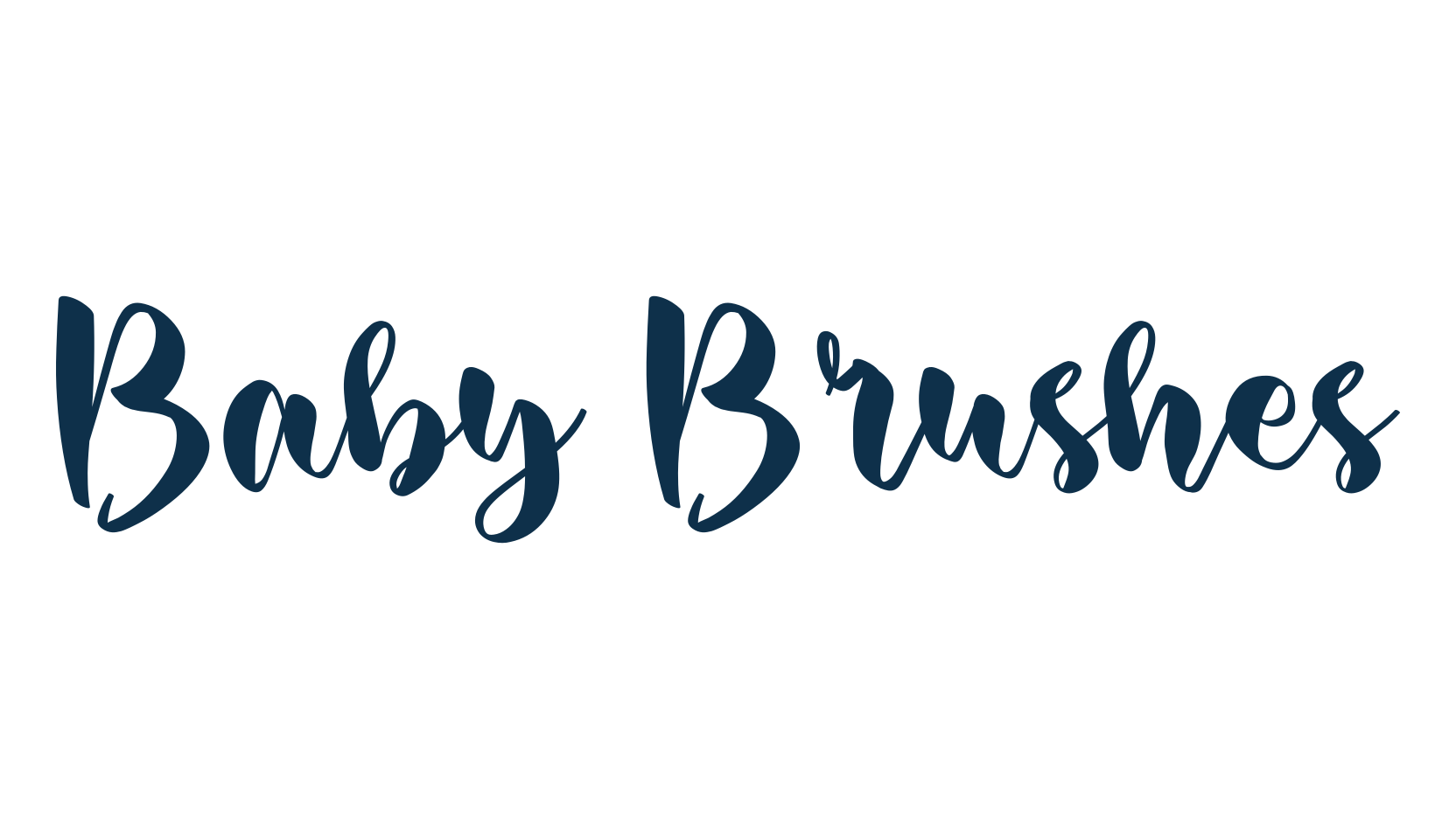 Baby Brushes, script brush fancy decorative calligraphy font preview