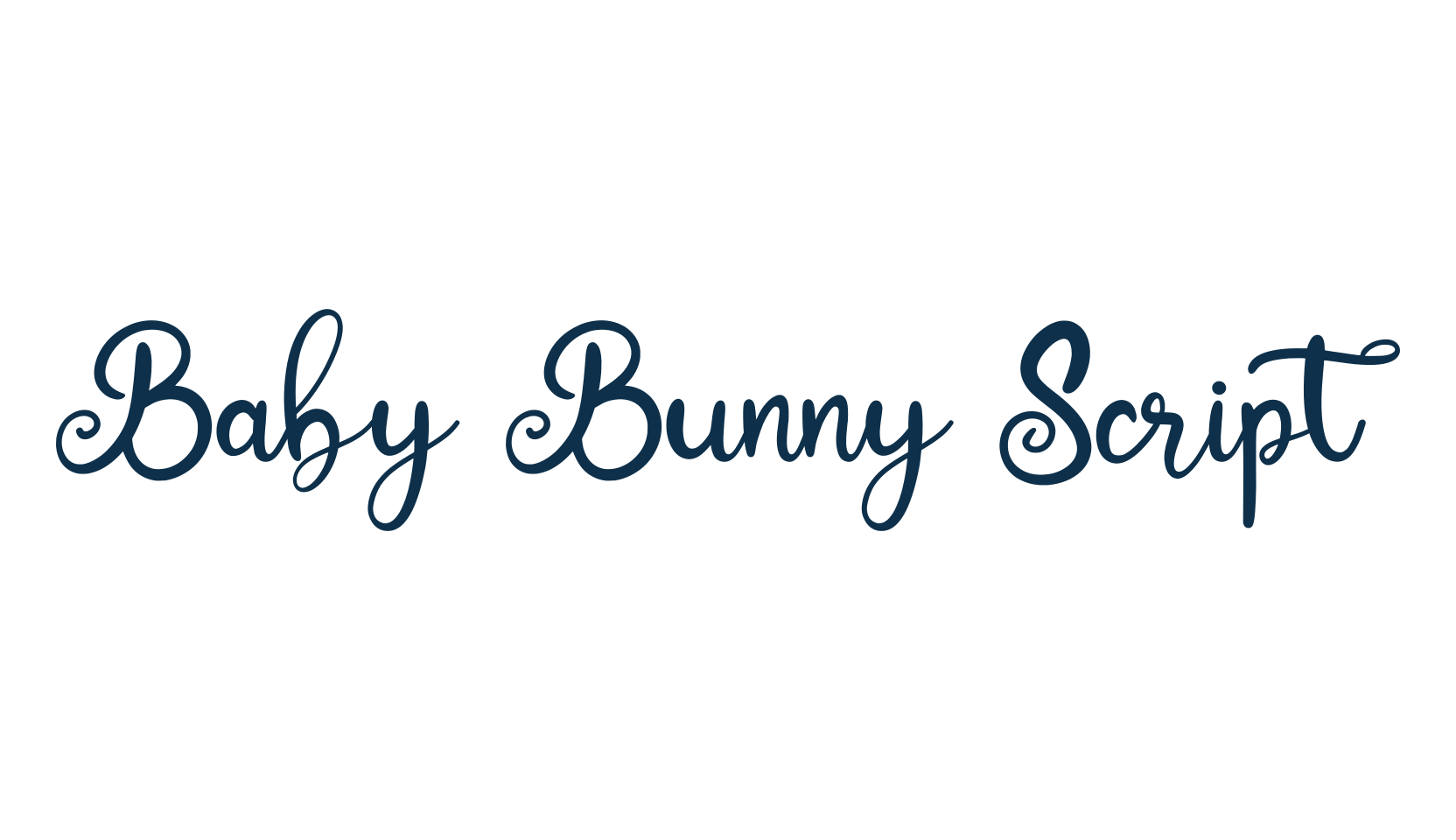 Baby Bunny Script, curly font preview