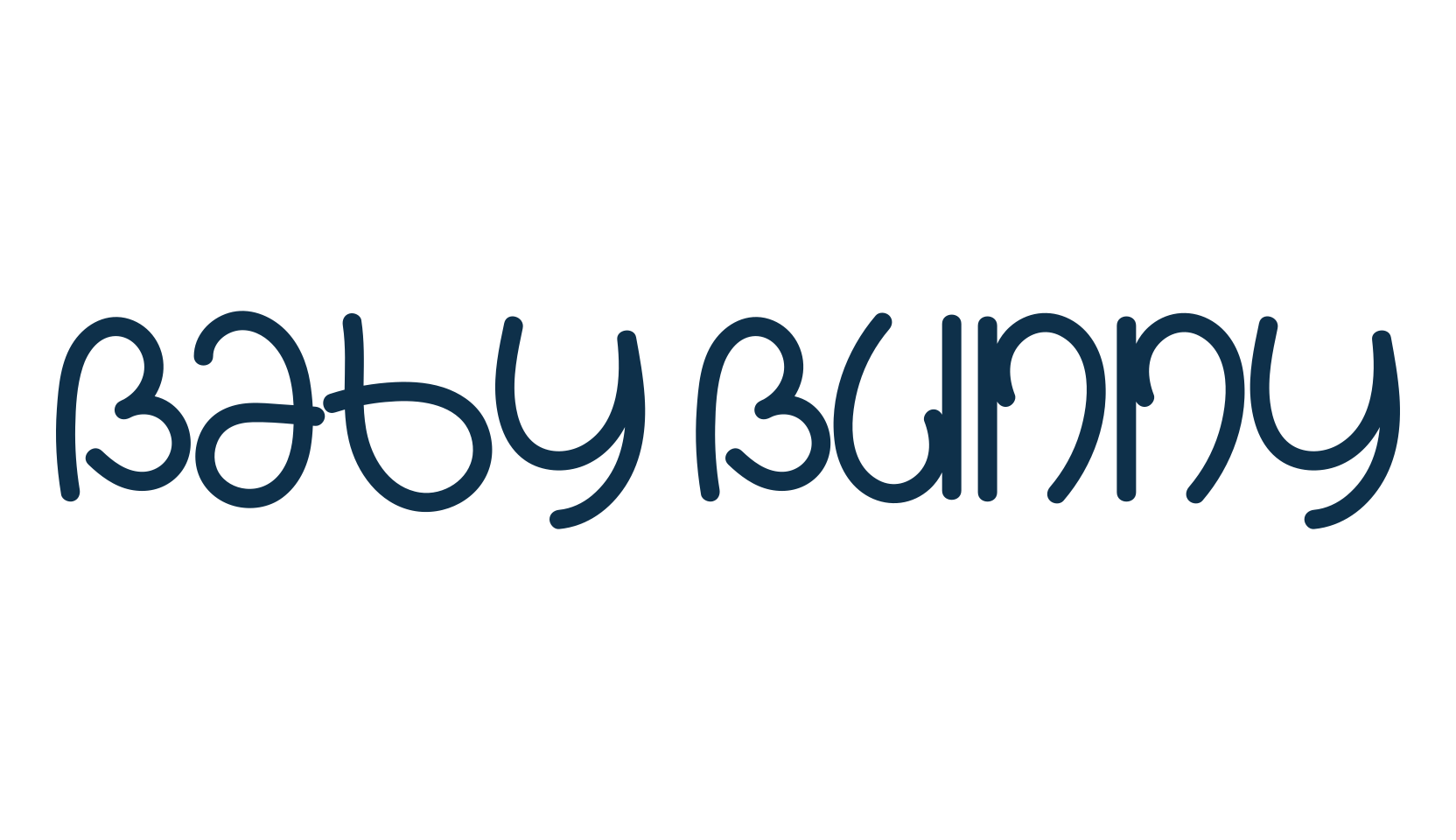 Baby Bunny, fancy cartoon decorative font preview