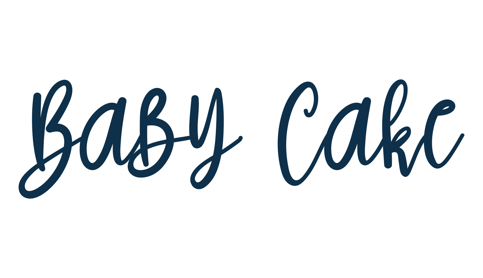 Baby Cake, handwriting font preview