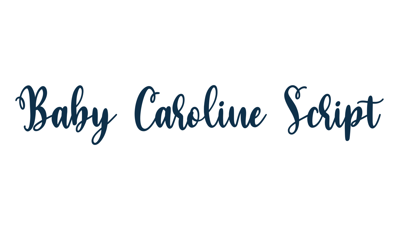 Baby Caroline Script, display market font preview