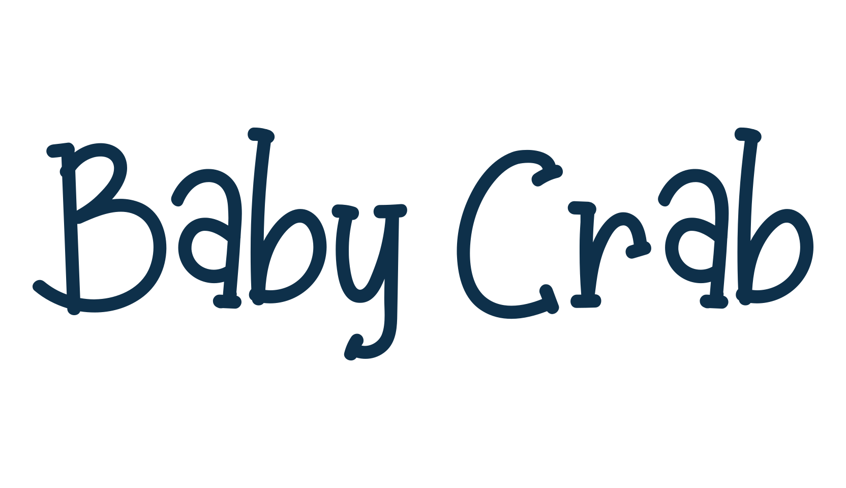 Baby Crab, display market font preview