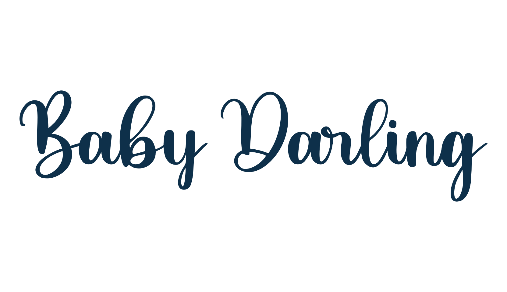 Baby Darling, script calligraphy fancy decorative font preview