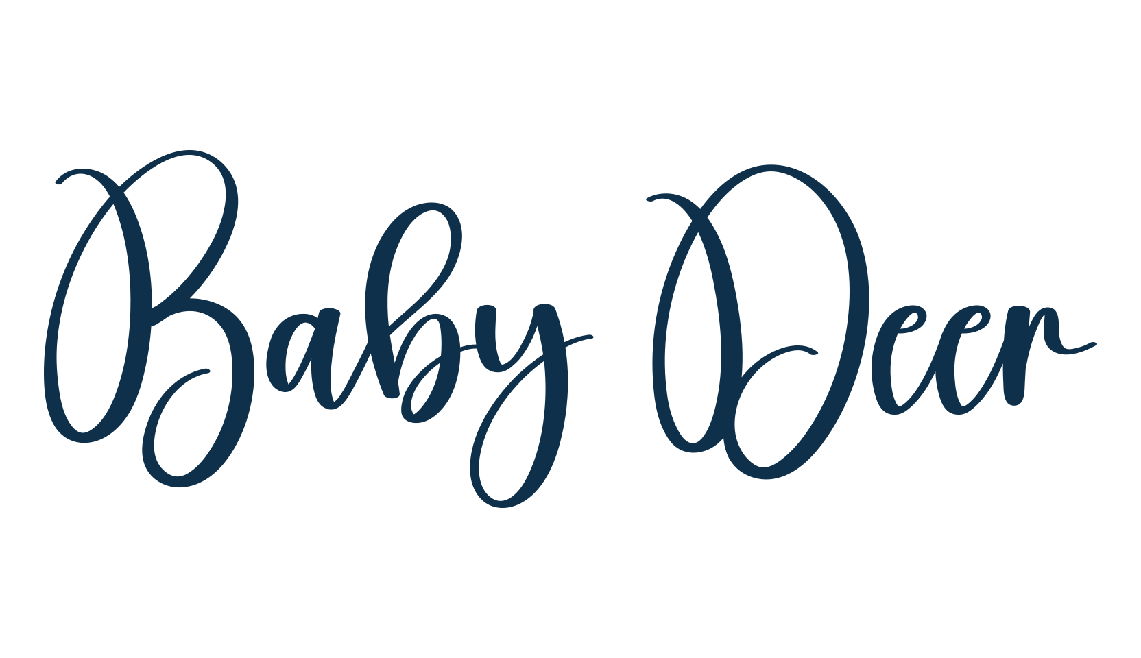 Baby Deer, script calligraphy fancy decorative font preview