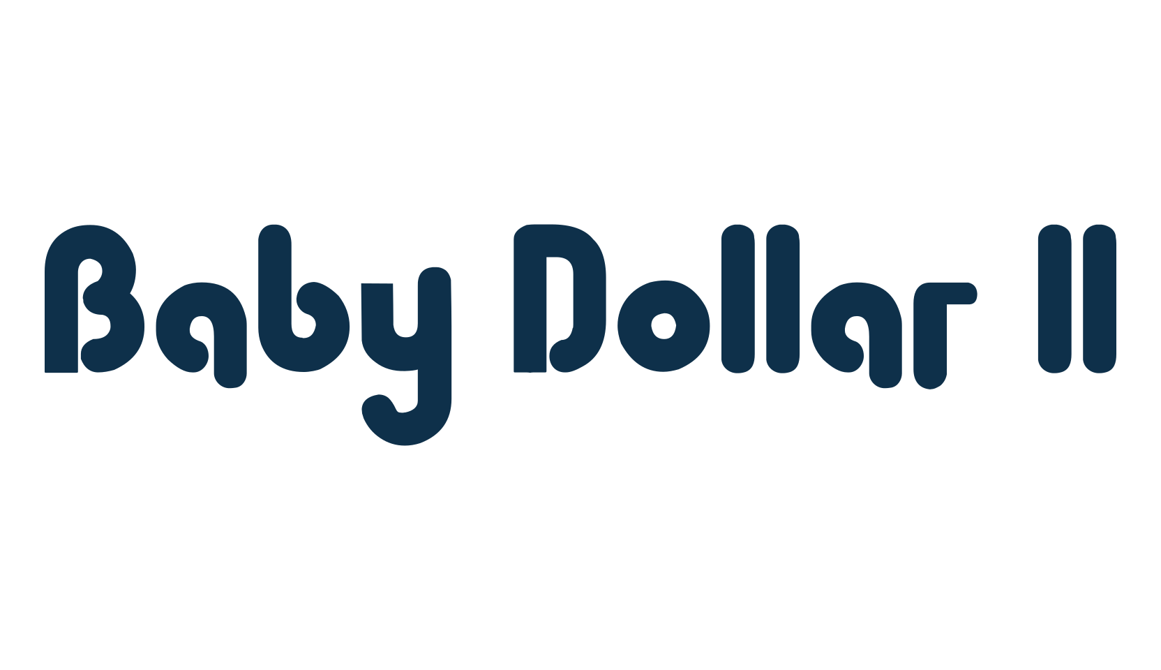 Baby Dollar ll, fancy groovy decorative font preview