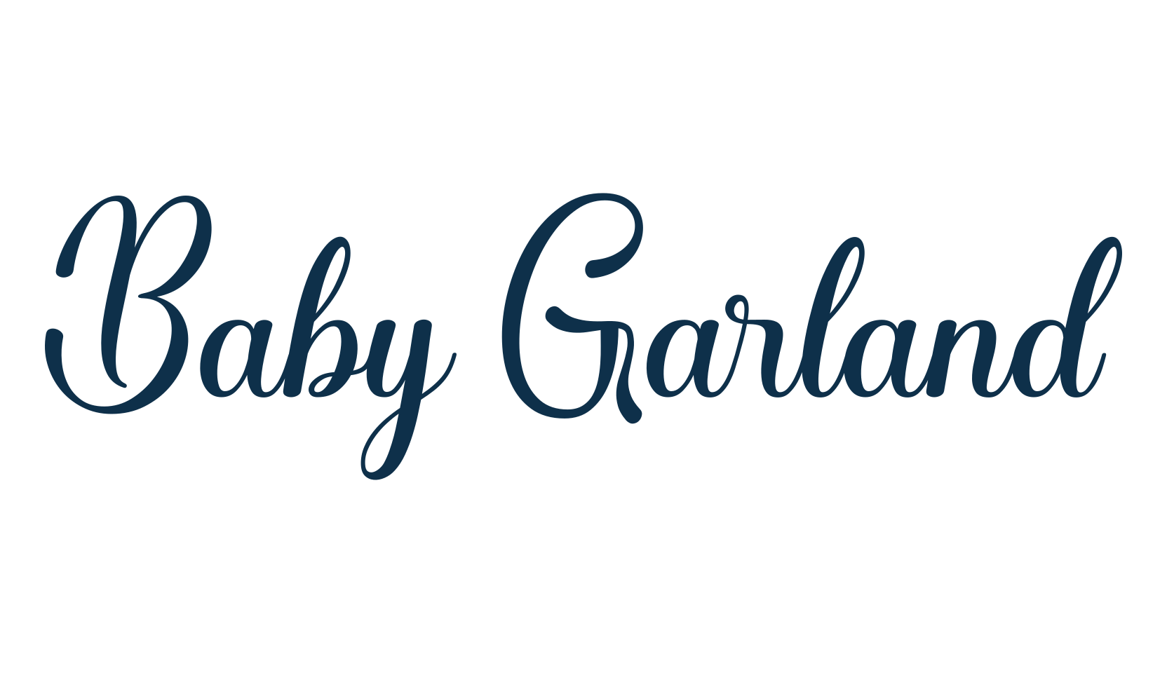 Baby Garland, calligraphy font preview