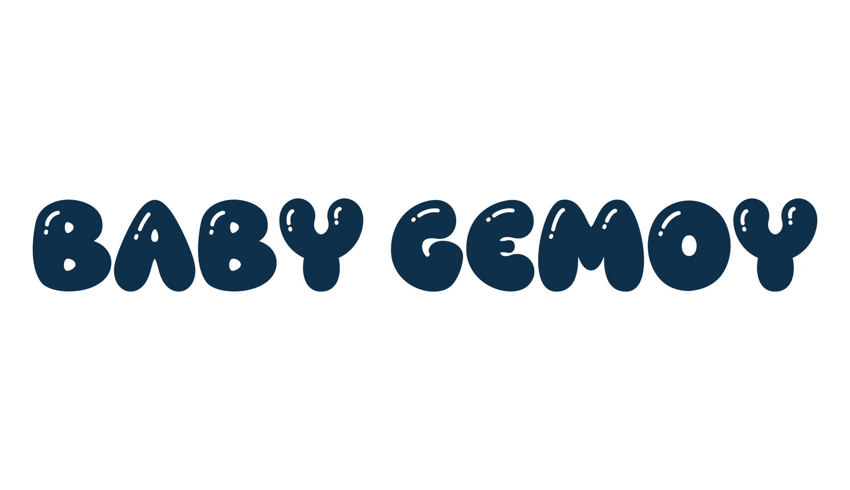 Baby Gemoy, cartoon font preview