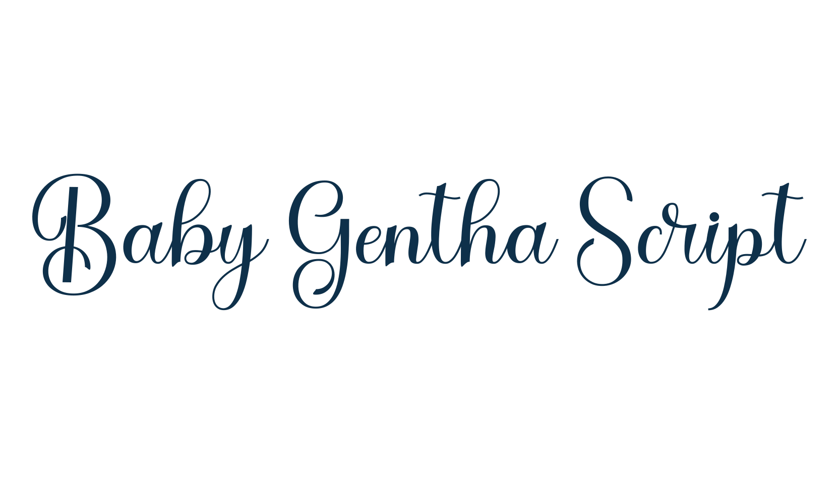 Baby Gentha Script, script calligraphy fancy decorative font preview