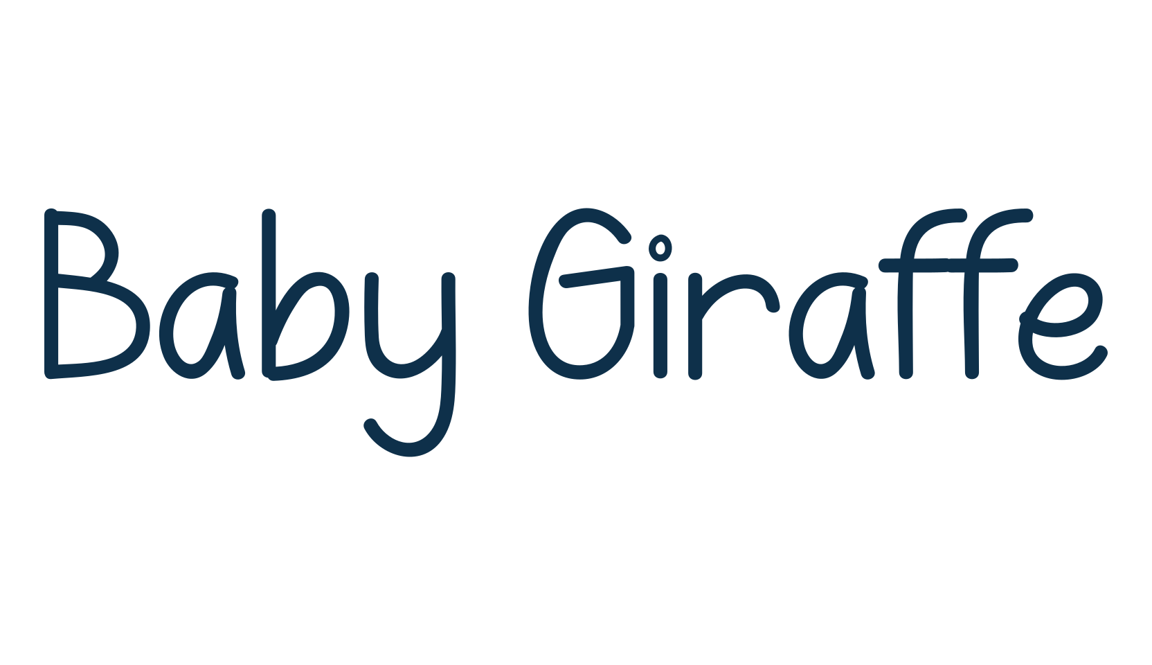 Baby Giraffe, fancy various decorative script calligraphy font preview