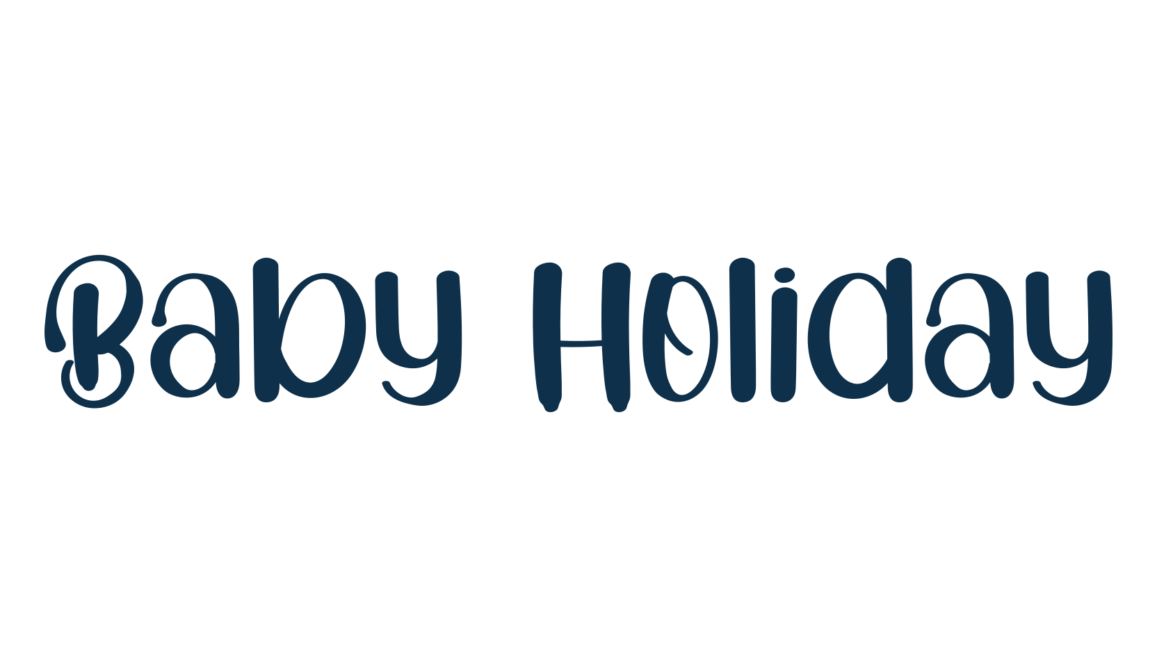 Baby Holiday, various font preview