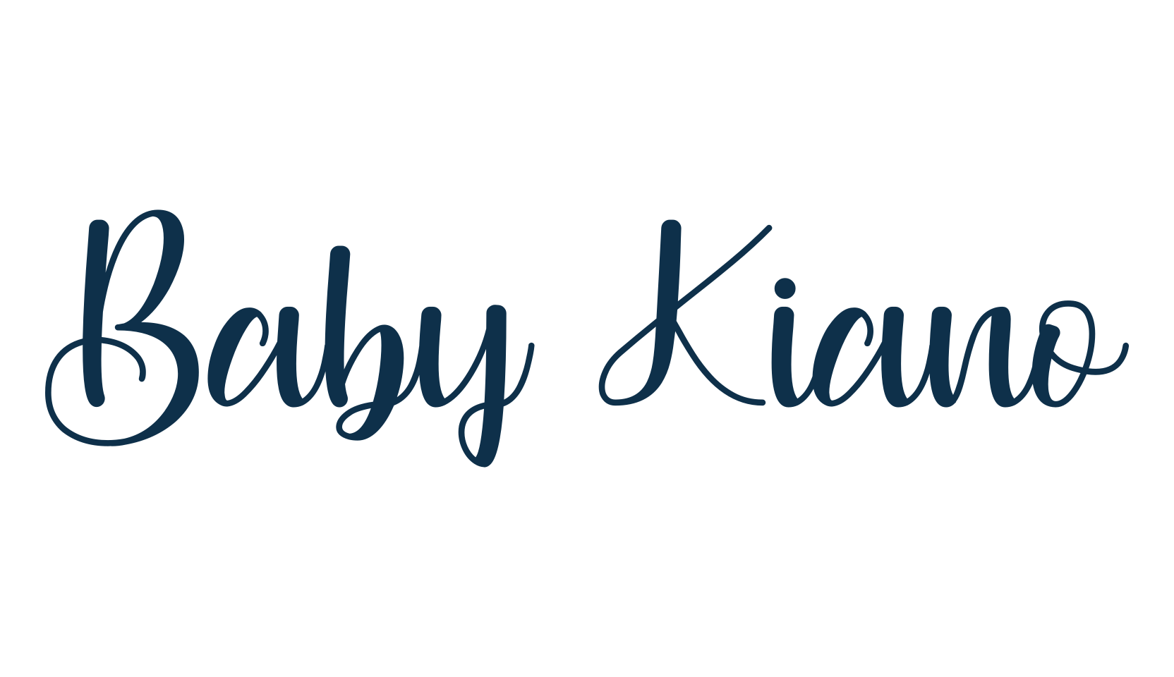Baby Kiano, calligraphy font preview