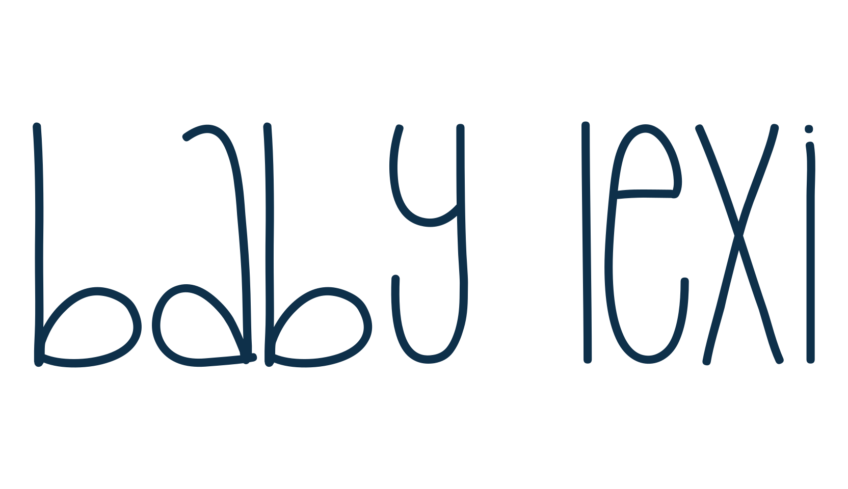 Baby Lexi, handwriting font preview