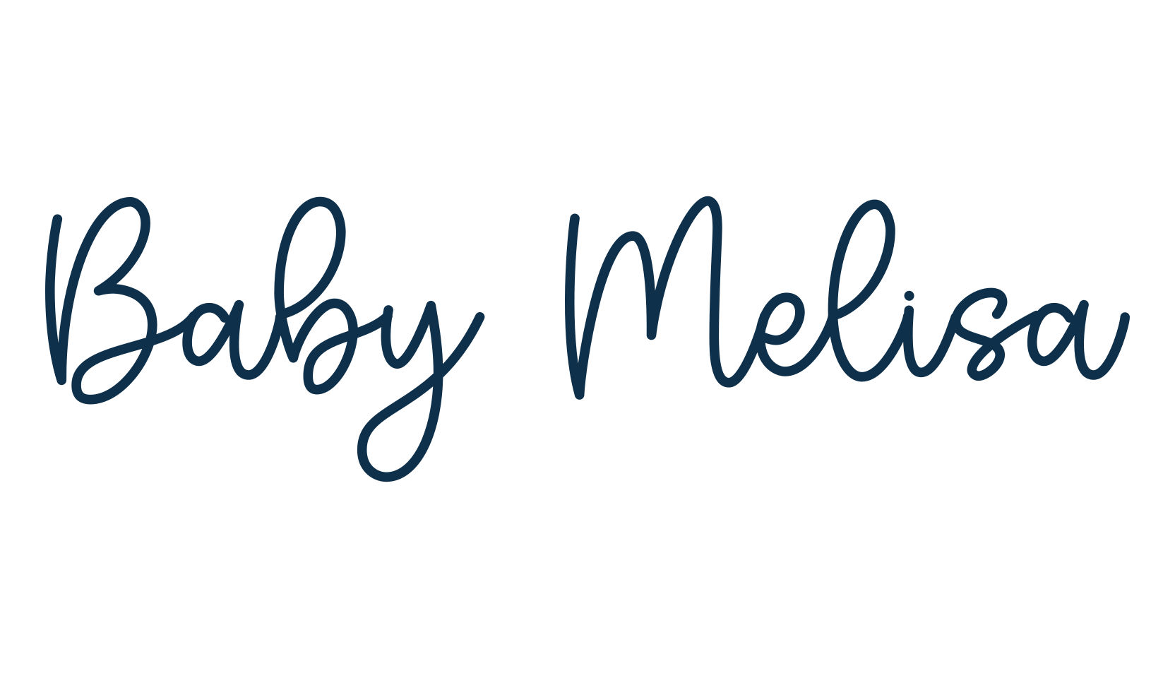 Baby Melisa, script handwritten fancy decorative calligraphy font preview