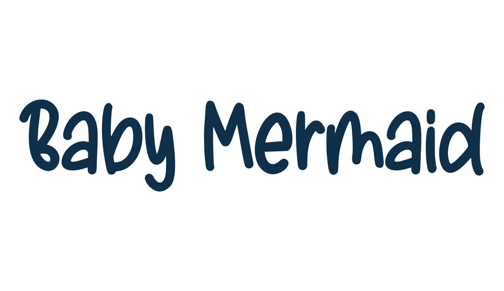 Baby Mermaid, handwriting font preview