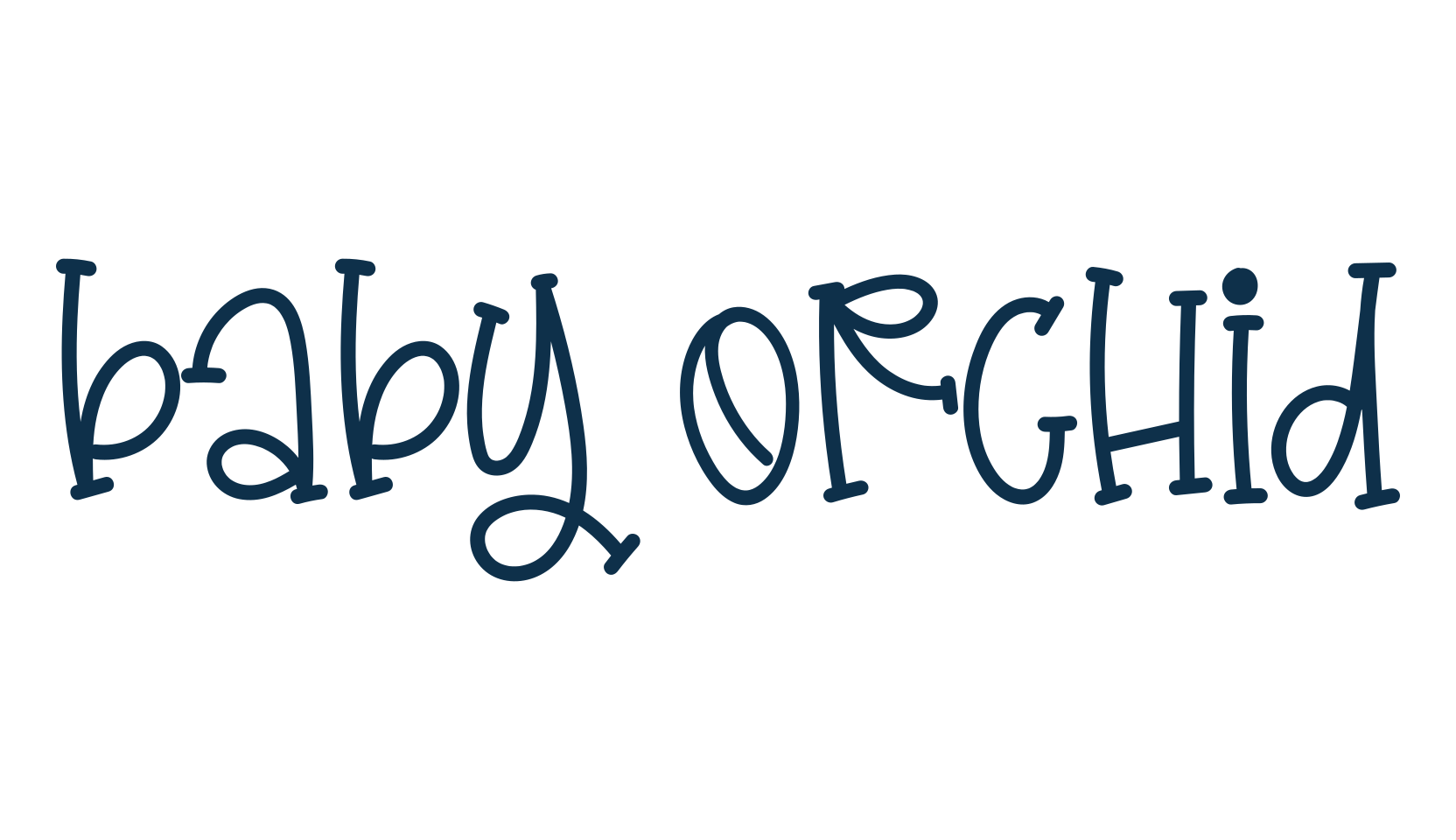 Baby Orchid, fancy cartoon decorative font preview