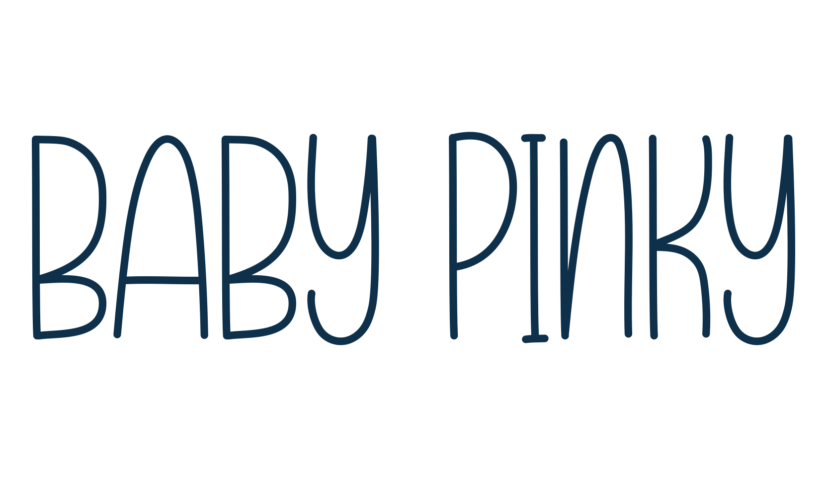 Baby Pinky, handwriting font preview