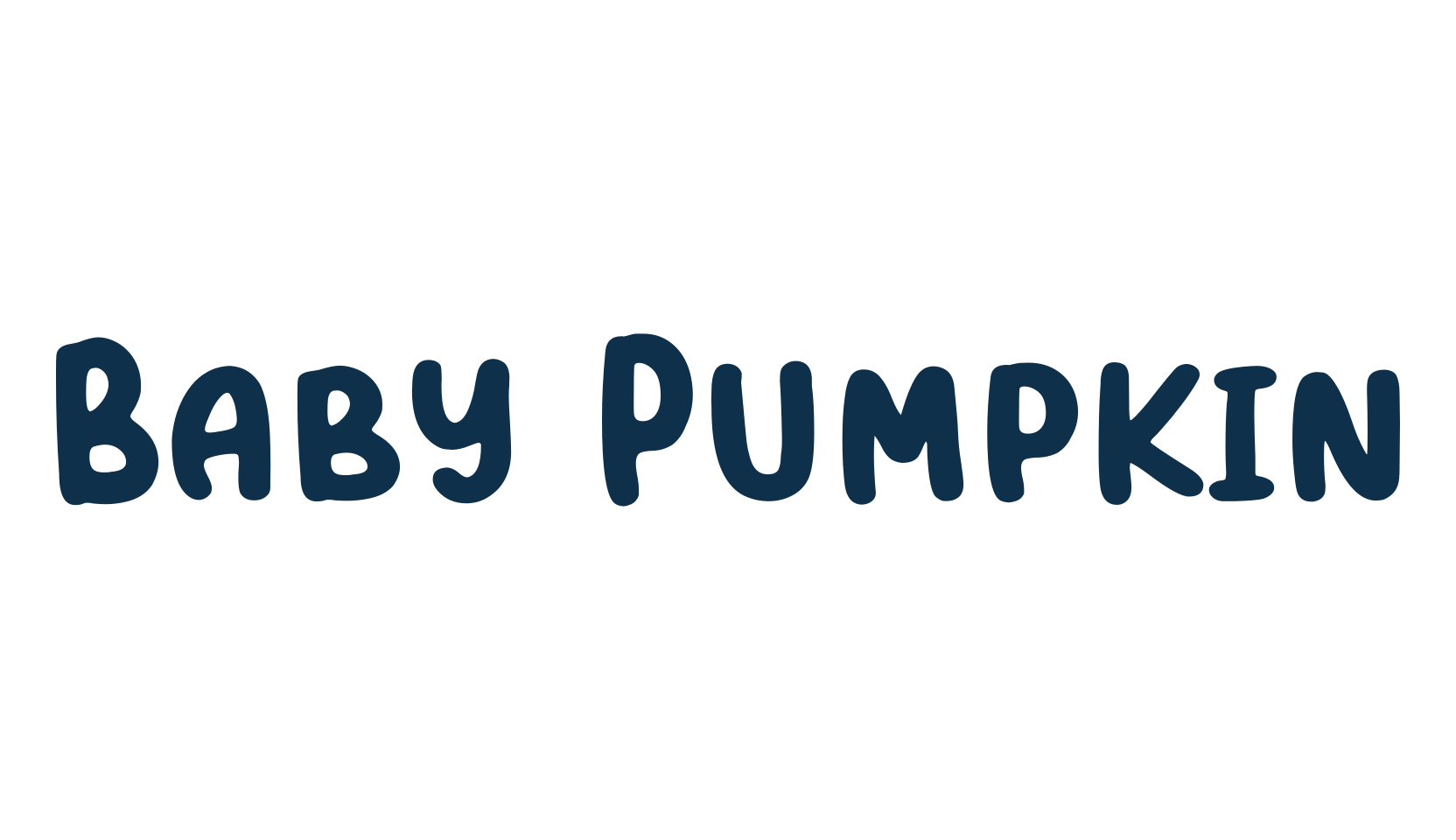 Baby Pumpkin, handwriting font preview