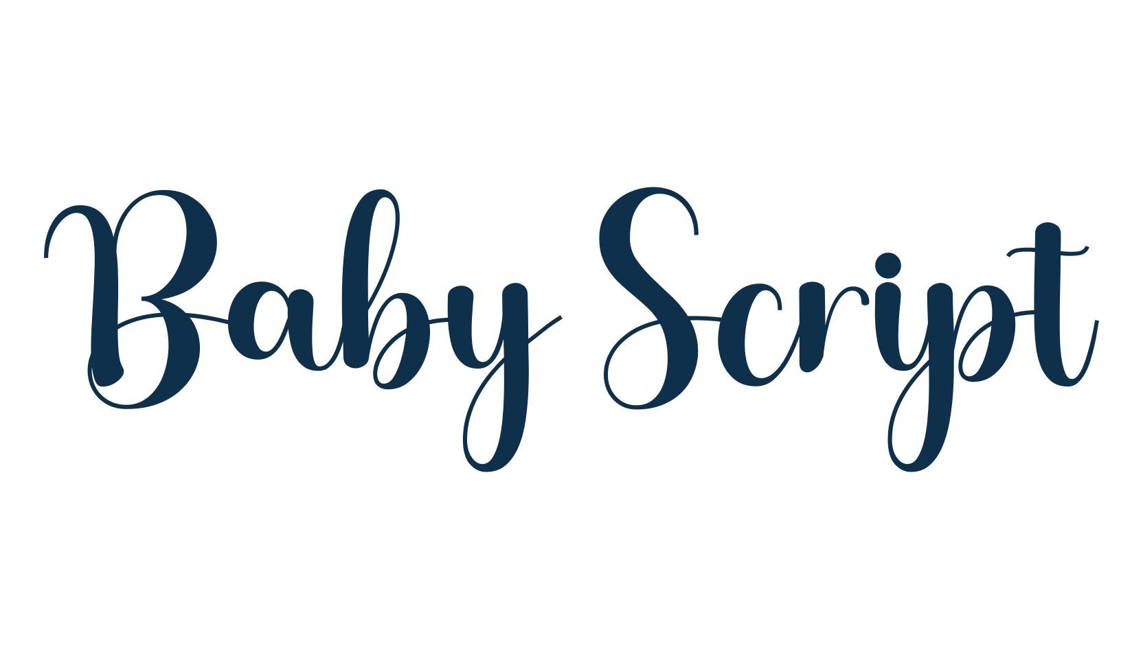 Baby Script, script calligraphy fancy decorative font preview