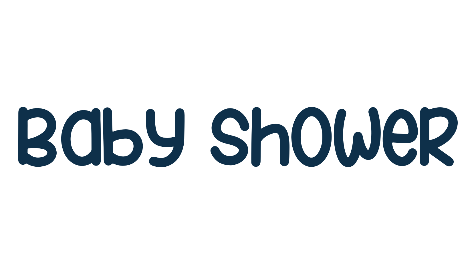 Baby Shower, fancy cartoon decorative font preview